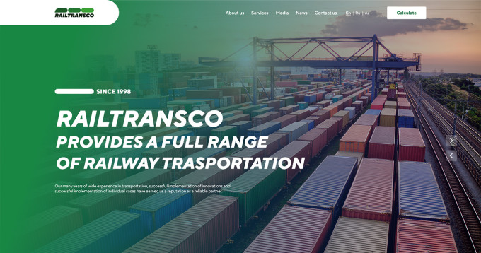 Corporate website for Railtransco