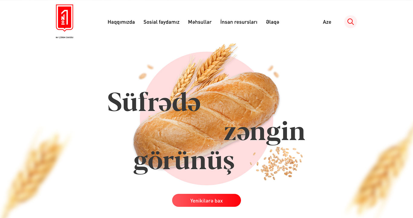 Corporate website for Bread Factory No.1